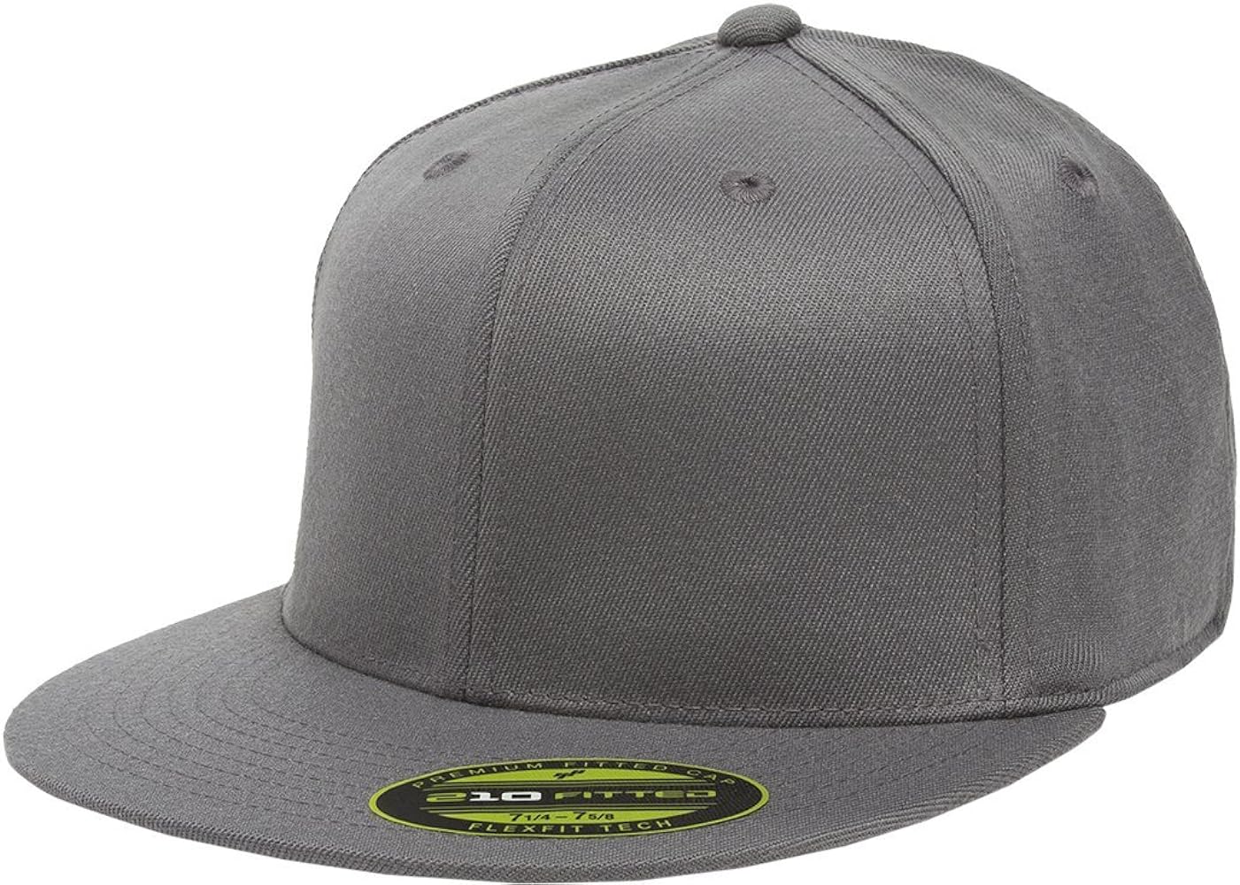 Flexfit Original Blank Flatbill Fitted 210 Hat Cap Flat Bill Large/XLarge - Dark Grey