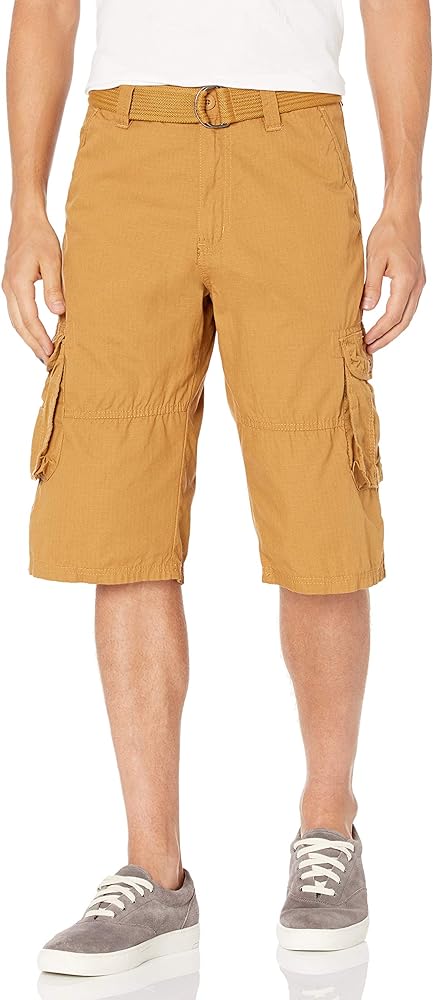 SOUTHPOLE Men's Belted Cargo Shorts