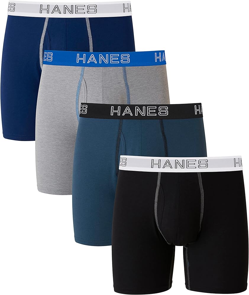 Hanes Mens Ultimate Big Man Stretch Boxer Brief 4-Pack