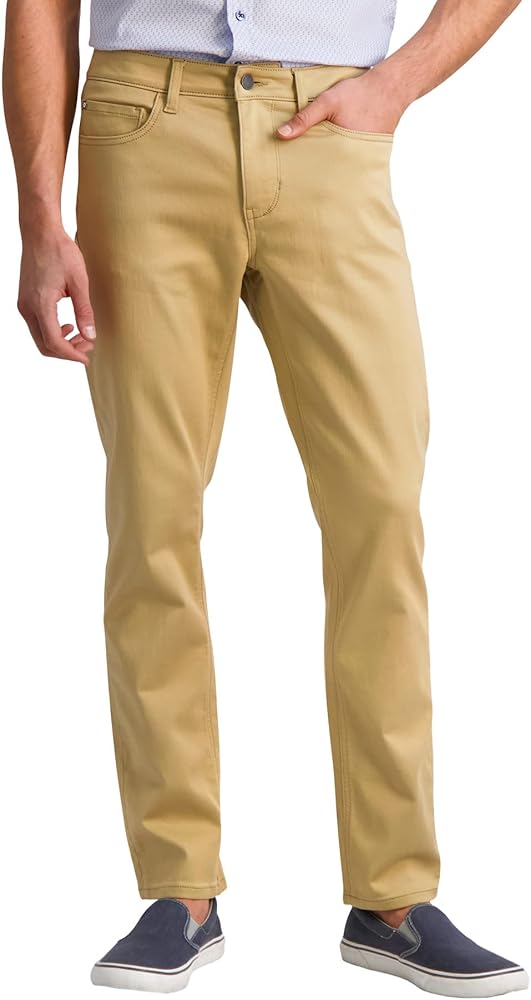 Ben Sherman Mens' Pants - Comfort Stretch Flat Front Tech Khaki Pants - Casual Chinos for Men