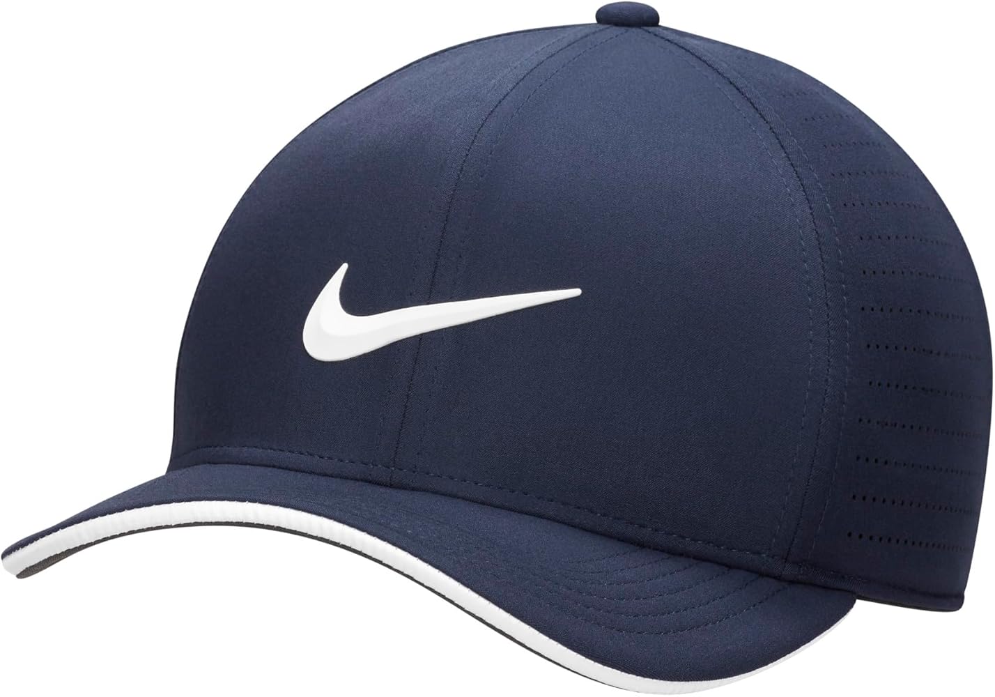 Nike Dri-FIT ADV Classic99 Perforated Golf Hat, L/XL (Obsidian/White)