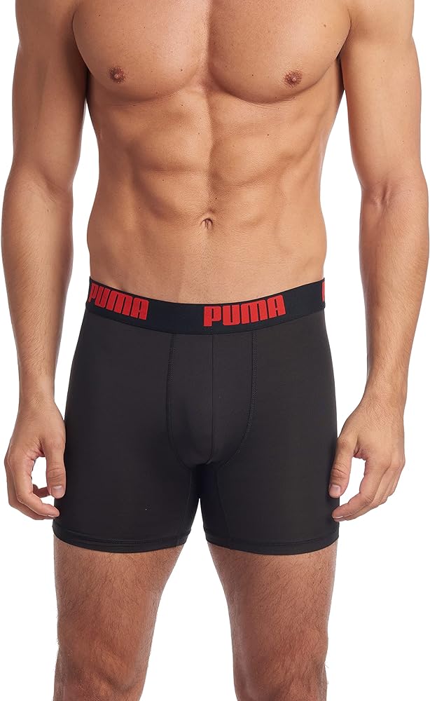 PUMA Men's 3 Pack Performance Boxer Briefs