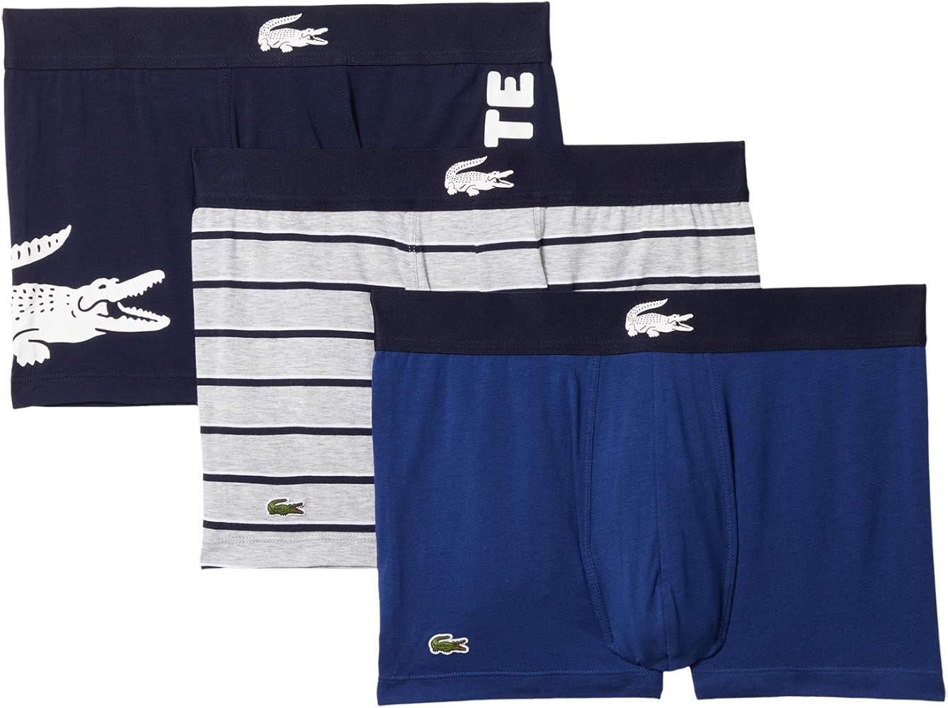 Lacoste Men's Iconic 3 Pack Cotton Stretch Fashion Trunks