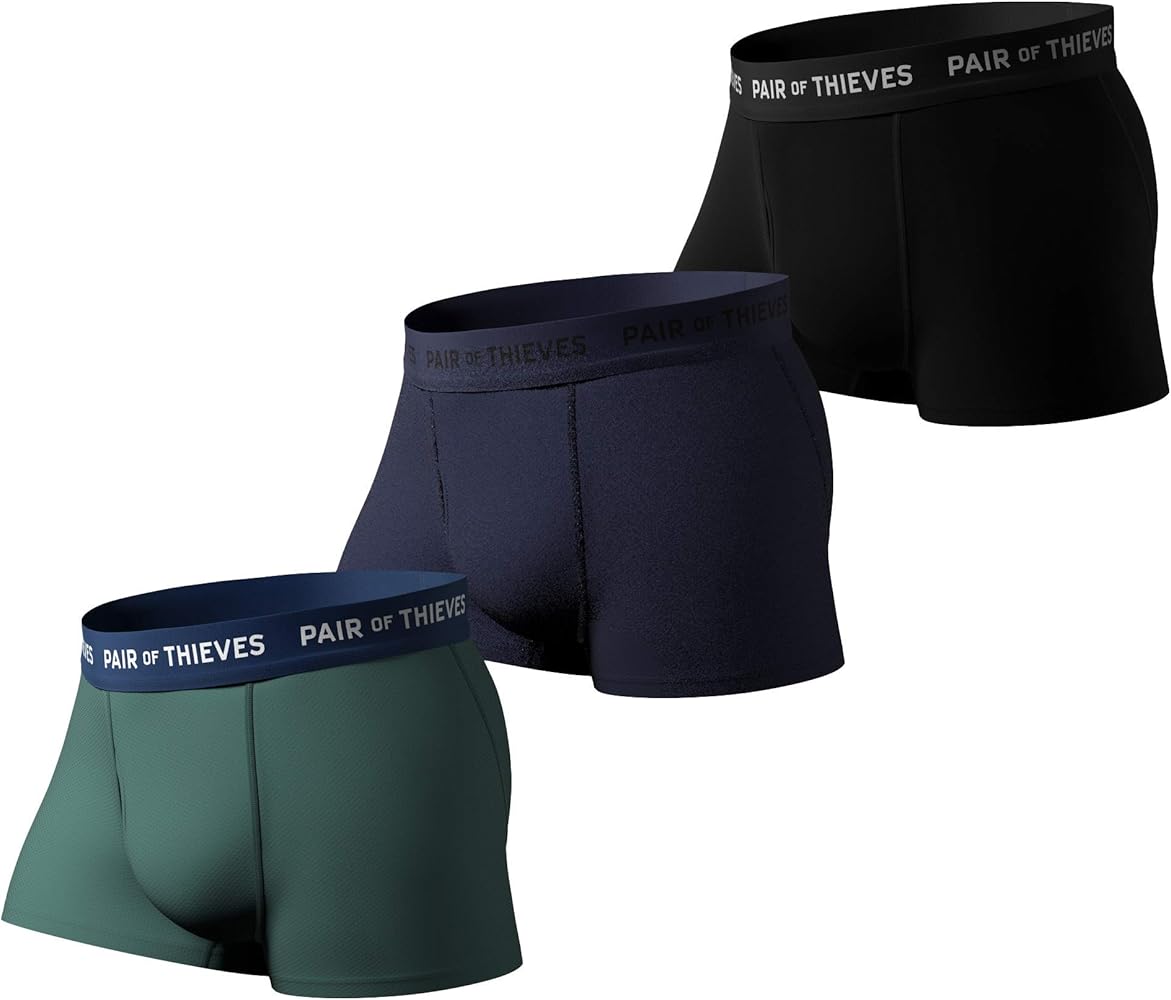 Pair of Thieves 2 & 3 Pack Super Fit Men’s Trunks Underwear, AMZ Exclusive