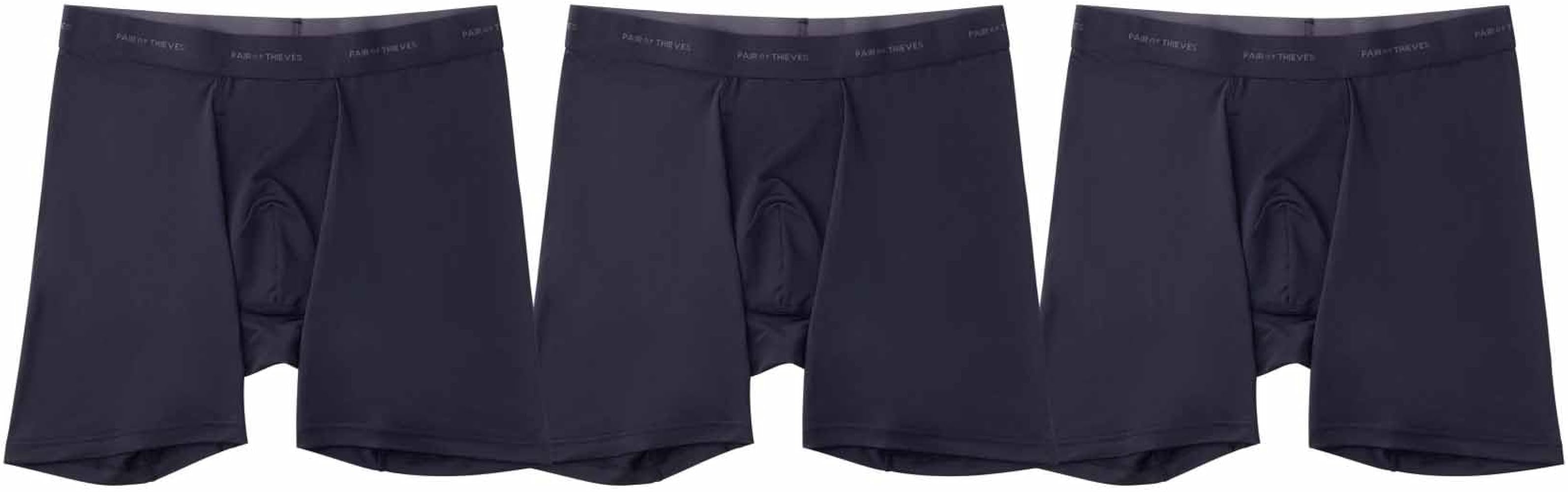 Pair of Thieves Men's Quick Dry Action Blend Long Boxer Briefs 3 Pack - Moisture-Wicking & Breathable for All-Day Comfort