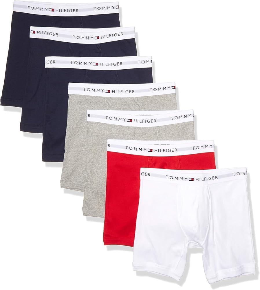 Tommy Hilfiger Men's Underwear Cotton Classics Megapack Boxer Brief - Amazon Exclusive