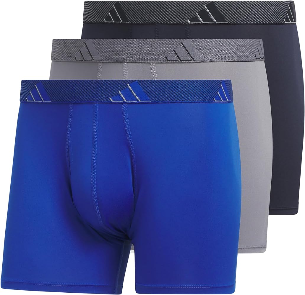 adidas Men's Athletic Fit Microfiber Trunk Underwear (3-Pack)