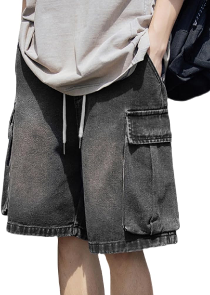 Y2k Baggy Jeans Shorts Men Hip Hop Shorts Baggy Jorts Grunge Shorts Vintage Streetwear Jeans Shorts Skater Jeans