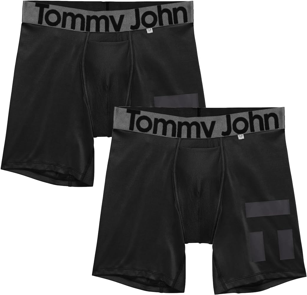 Tommy John Men’s Underwear – 360 Sport Boxer Briefs with Contour Pouch - Mid-Length 6" Inseam – Moisture Wicking Underwear