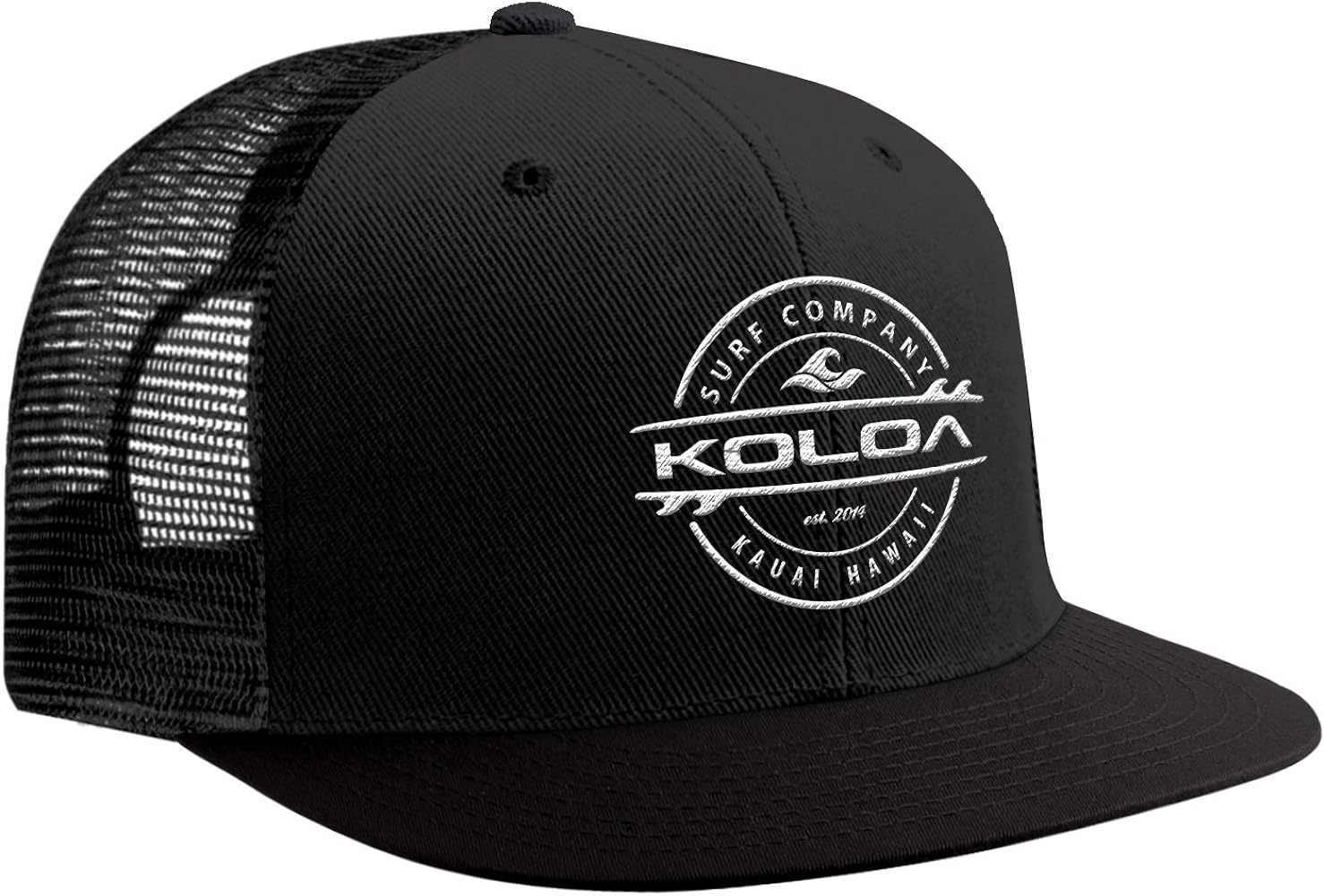 Joe's USA Koloa Surf Thruster Surfboard Logo Mesh Back Trucker Hats in 15 Colors