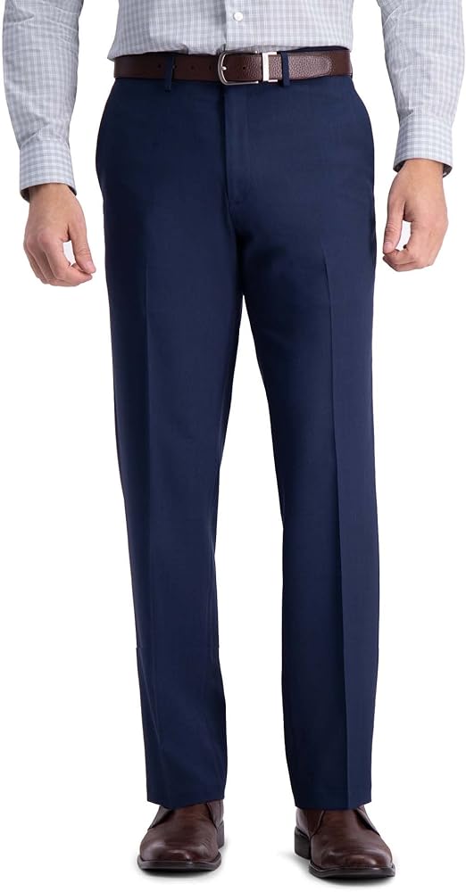 Haggar Mens Premium Comfort Dress Pant-Straight Fit Flat Front Reg. and Big & Tall