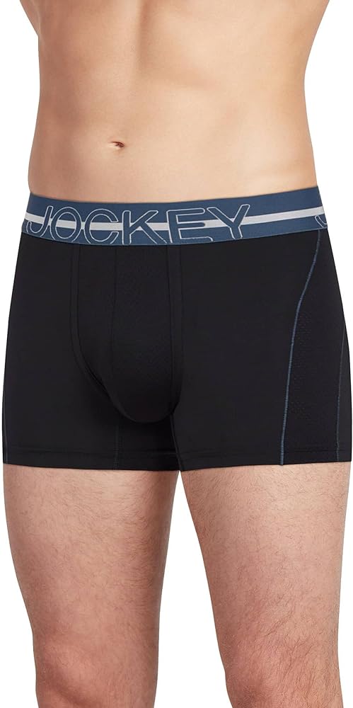 Jockey Men's Underwear Sport Silver Solution 3.5" Microfiber Trunk