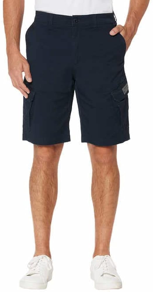 UNIONBAY Men's Flex Waist Lightweight Cargo Shorts, Navy Blue, 38