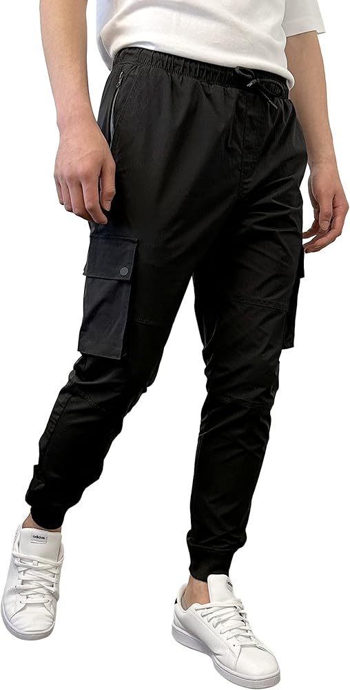 Southpole Men's Lightweight Quick Dry Cargo Nylon Jogger Pants