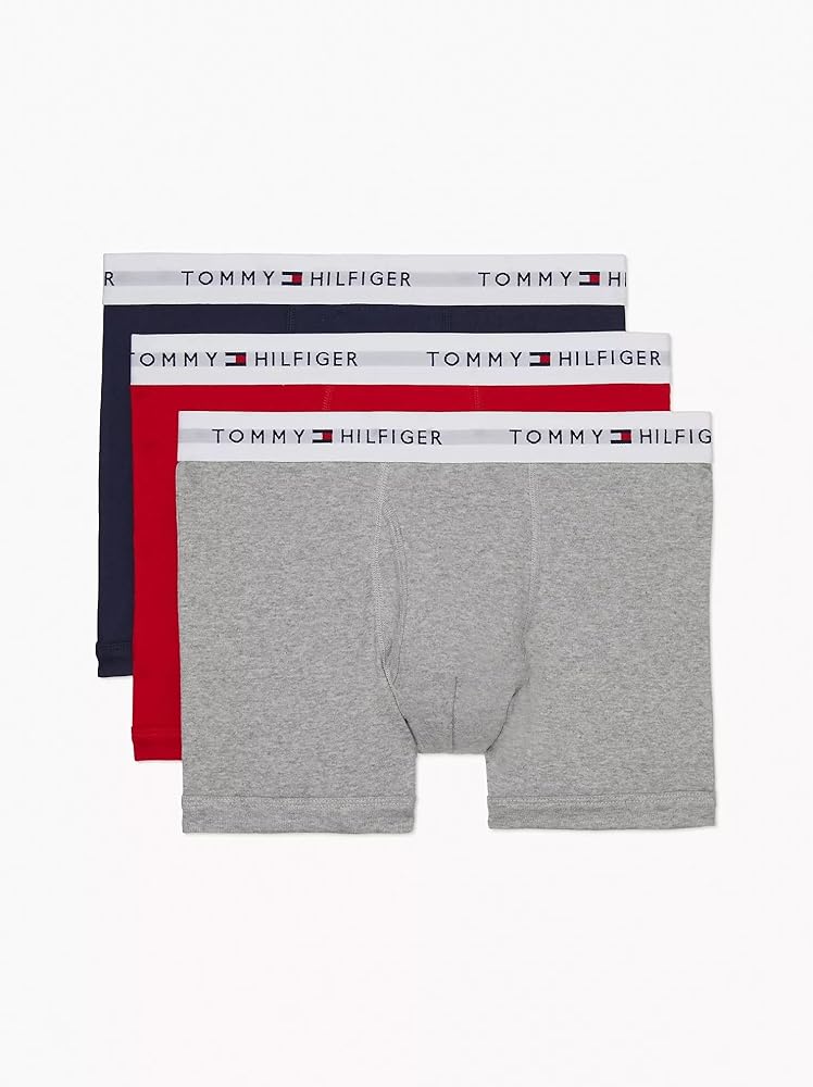 TOMMY HILFIGER Men's Cotton Classics 3 Pack Trunk, Berber,M - US