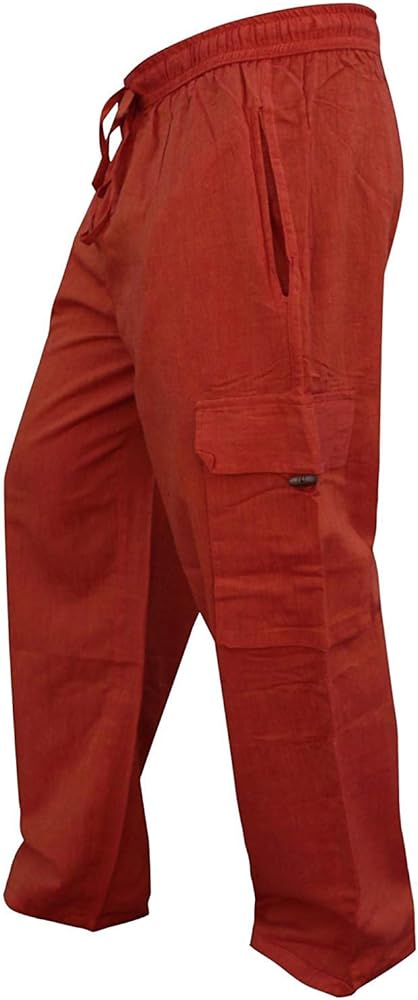 Shopoholic Fashion Mens Light Weight Plain Hippy Combat Trouser