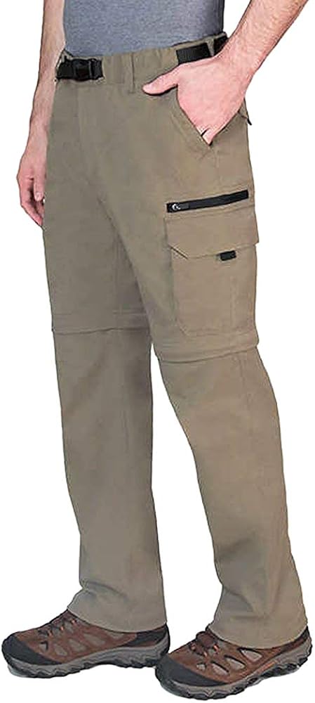 Mens Convertible Lightweight Comfort Stretch Cargo Pants or Shorts