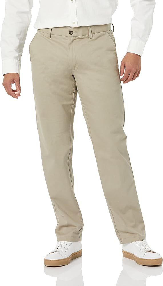 Amazon Essentials Men's Straight-Fit Wrinkle-Resistant Flat-Front Chino Pant