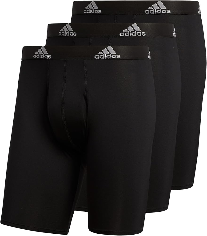 adidas Men's Performance Long Boxer Brief Underwear (3-Pack)