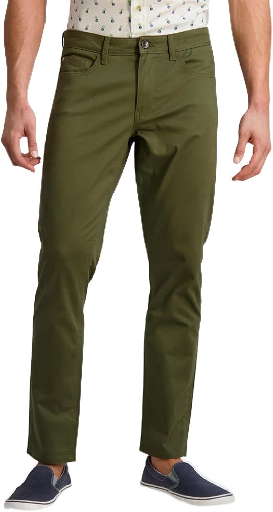 Ben Sherman Men's Khaki Pants - Comfort Stretch Slim Fit Woven Sateen Chinos - Casual Khaki Pant for Men