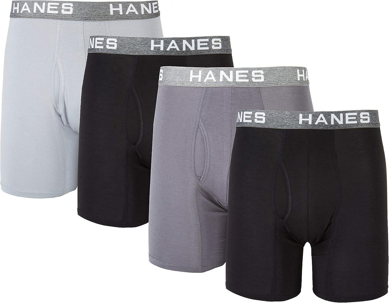 Hanes Men's Comfort Flex Fit Ultra Lightweight Mesh Boxer Briefs, 4-Pack