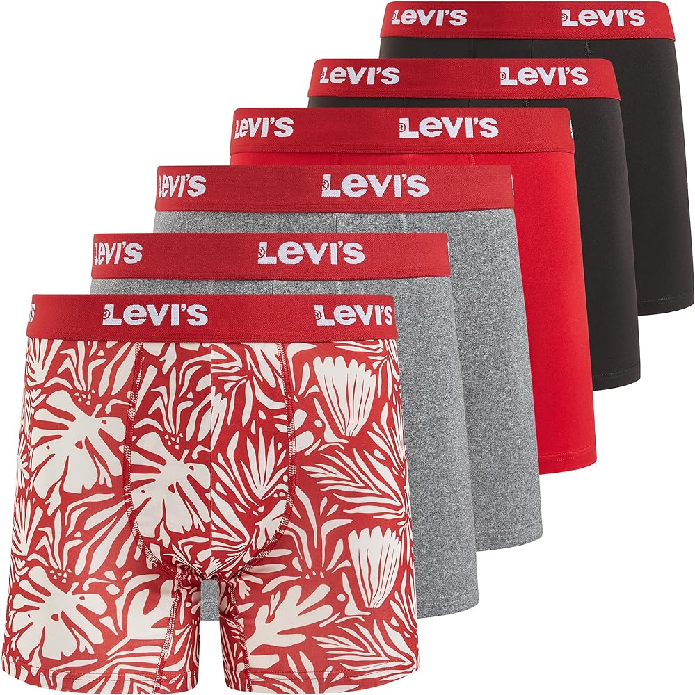 Levi's Mens Underwear 6 Pack Mens Boxer Briefs for Men Soft Stretch Microfiber