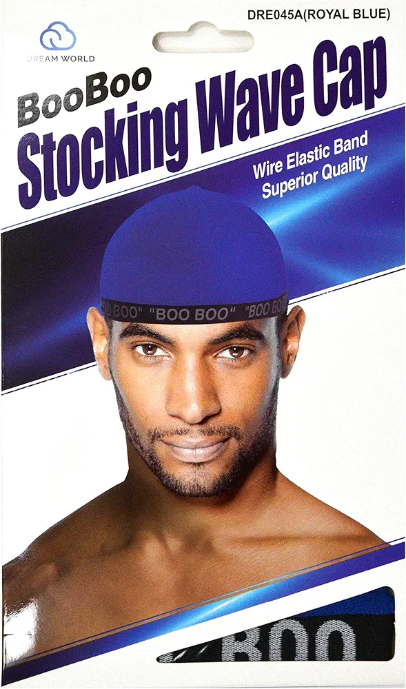 Dream, Boo Boo STOCKING WAVE CAP, Wire Eastic Band (Item #045 Royal Blue)