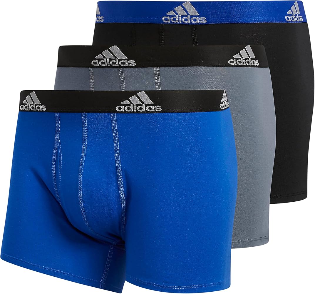 adidas Men's Stretch Cotton Trunk Underwear (3-Pack)