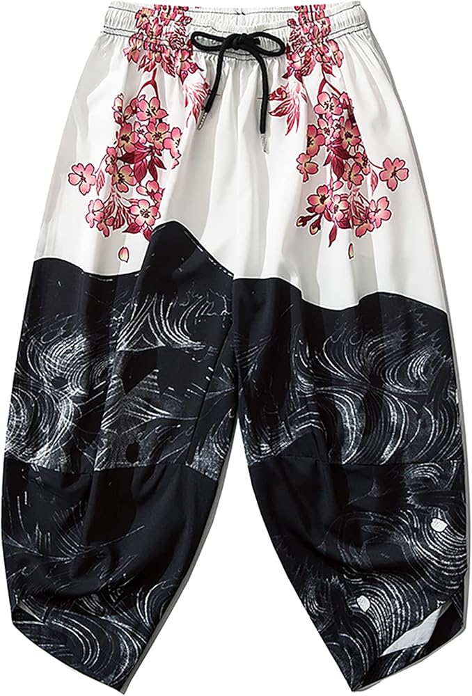 MFCT Men's Lightweight Japanese Graphic Kimono Pants