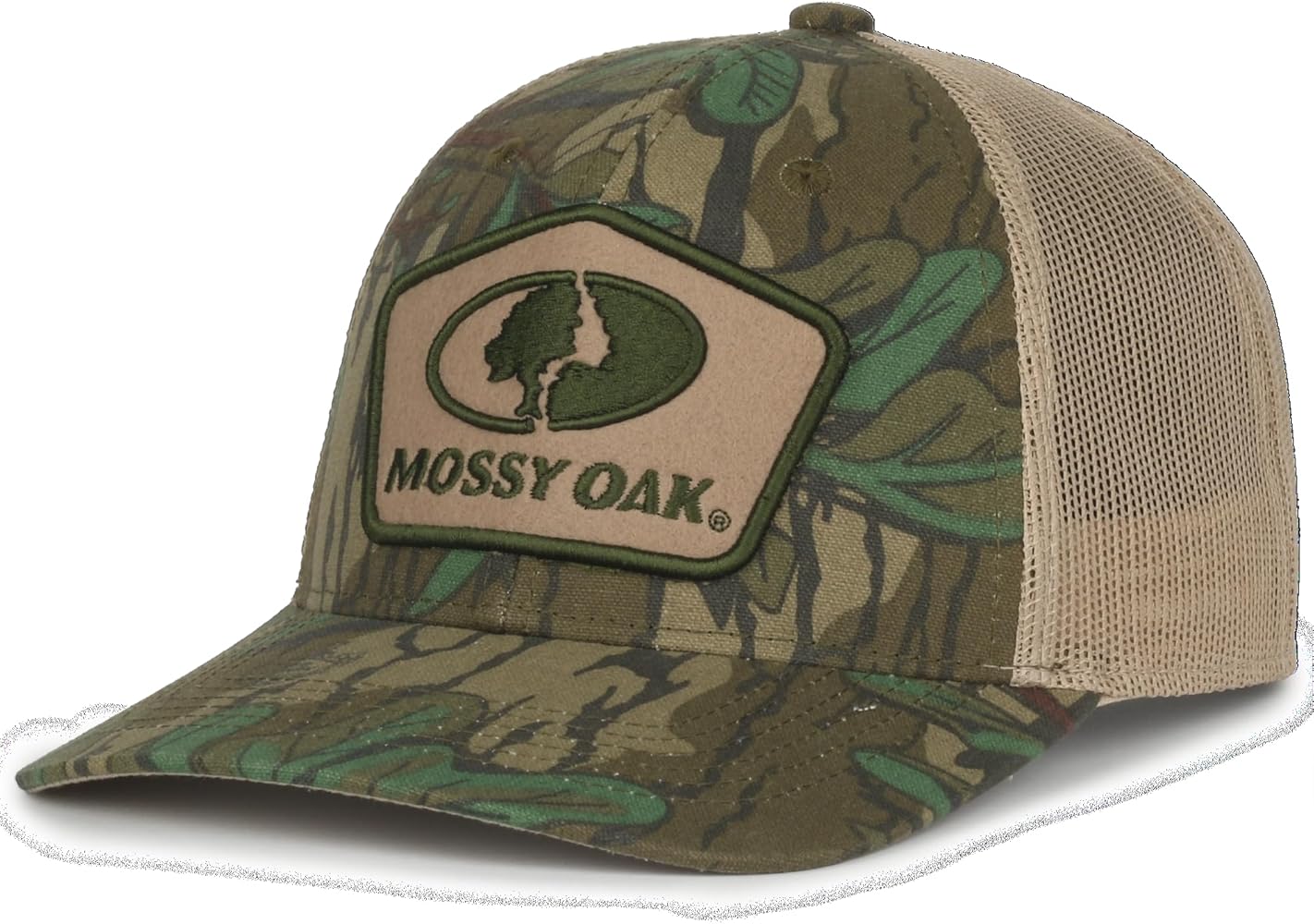 Outdoor Cap Mens Mofs53 Hat, Mossy Oak Greenleaf/Tan, Large US