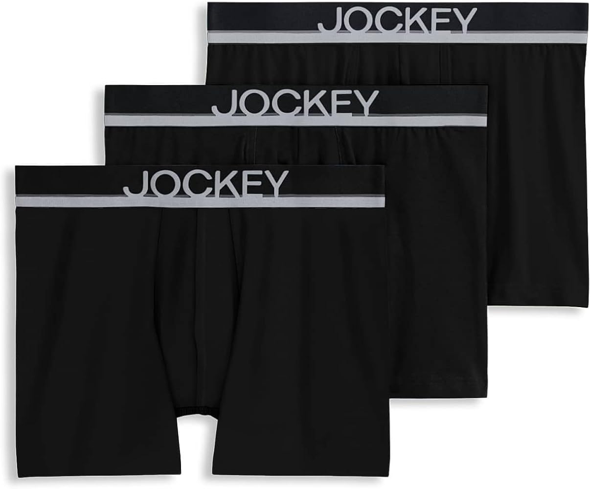 Jockey Men's Underwear Casual Cotton Stretch 3" Trunk - 3 Pack