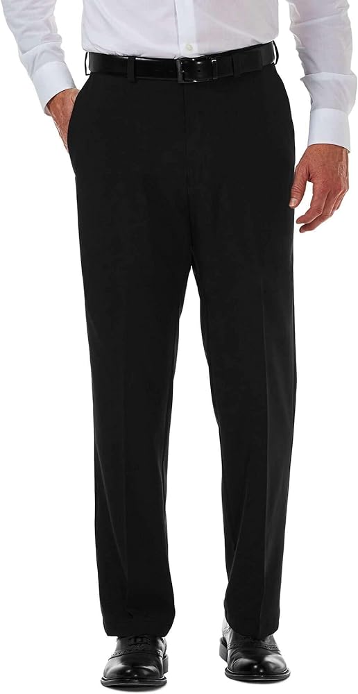 HAGGAR Mens Cool 18 Pro Classic Fit Flat Front Casual Pant Regular and Big & Tall Sizes