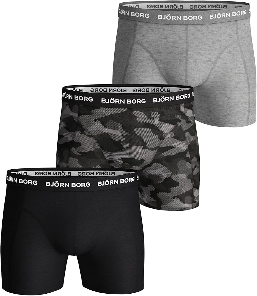 Björn Borg | Bjorn Borg Cotton Stretch Boxer 3P, Boxer Briefs for Men, Multi-Packs Available