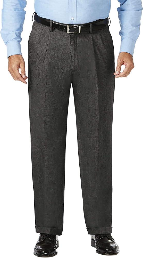 J.M. Haggar Men's Classic Fit Pleat Front Dress Pant Regular and Big & Tall Sizes