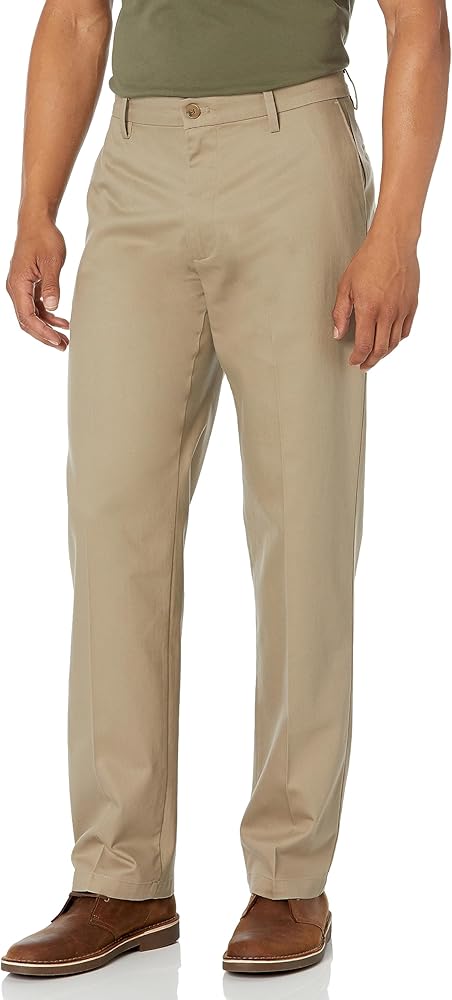 Classic Fit Signature Iron Free Khaki with Stain Defender Pants (Regular and Big & Tall)