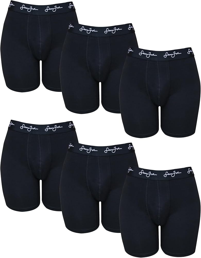 Sean John Performance Boxer Briefs for Men Pack of 6 - Breathable Tagless Mens Boxer Briefs, Moisture Wicking Mens Underwear