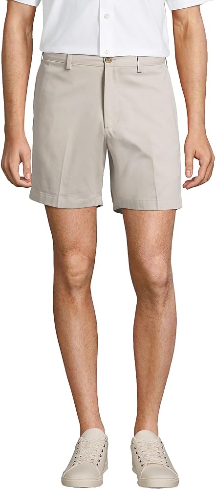 Lands' End Men's Comfort Waist 6" No Iron Chino Shorts