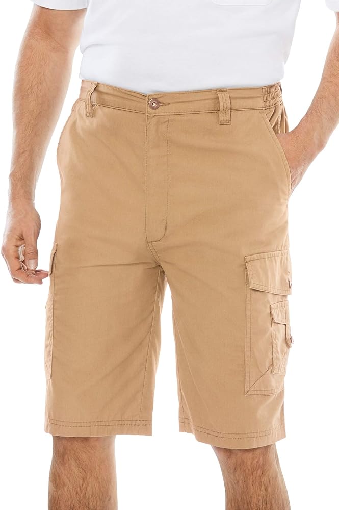 KingSize Men's Big & Tall 10" Side Elastic Canyon Cargo Shorts