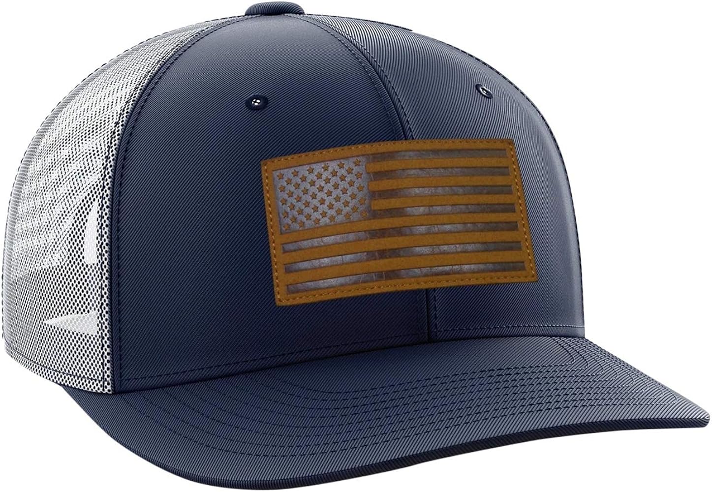 Tactical Pro Supply - Patriotic USA Snapback Hat for Men or Women, Snap Closure Design - Leather Patch