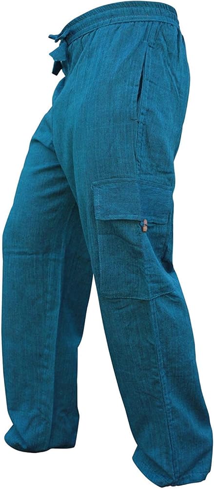 Shopoholic Fashion Mens Light Weight Plain Hippy Combat Trouser