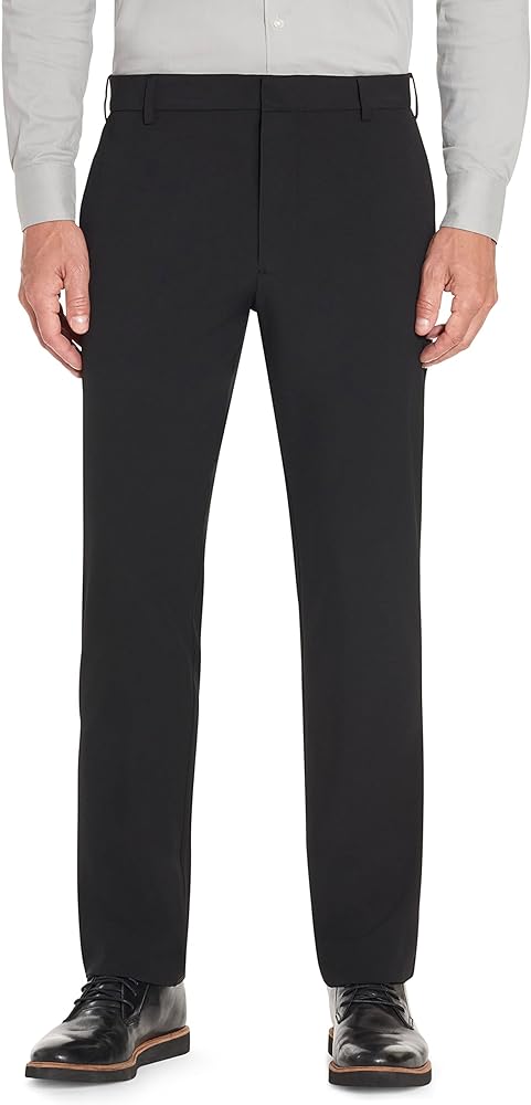 Van Heusen Mens Stain Shield Stretch Slim Fit Flat Front Dress Pant