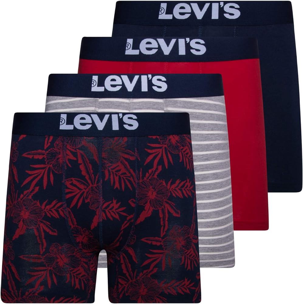 Levi's Mens Boxer Briefs Breathable Stretch Underwear 4 Pack