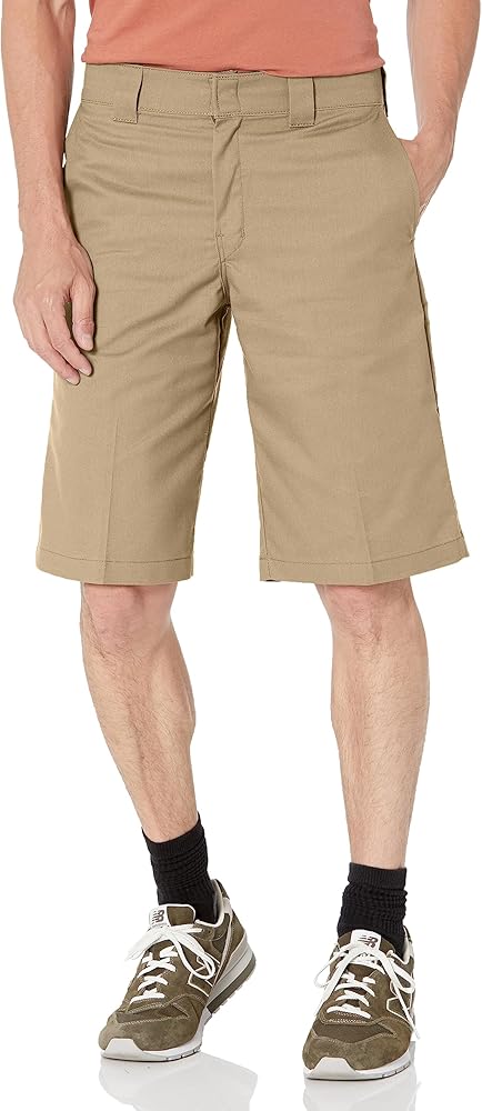 Dickies Men's Cooling Active Waist Flat Front Shorts, 13"