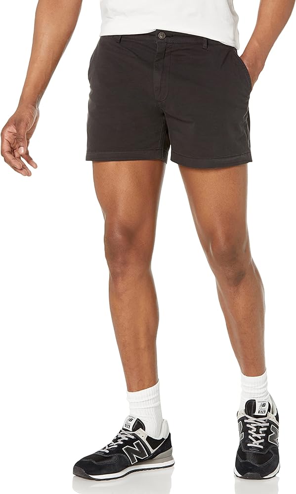 Amazon Essentials Men's Slim-Fit 5" Flat-Front Comfort Stretch Chino Short (Previously Goodthreads)