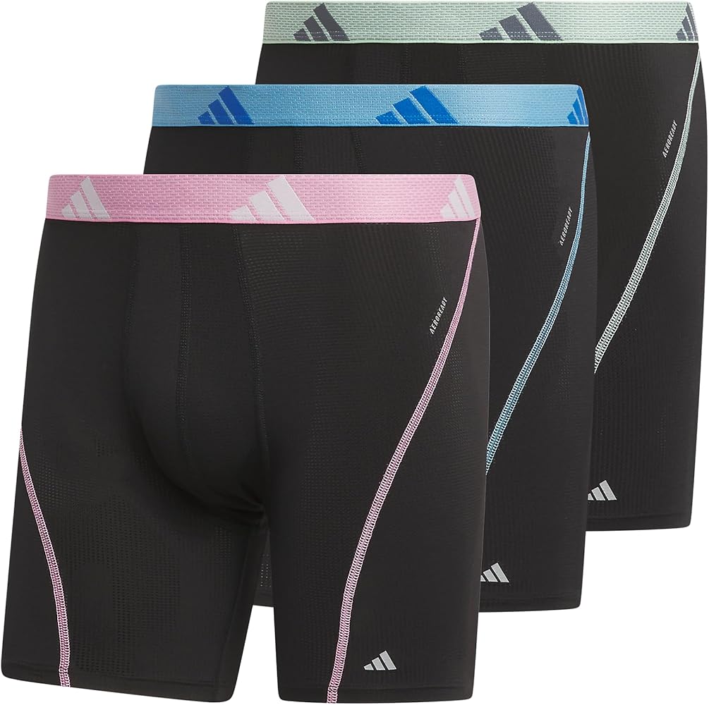 adidas mens Performance Mesh Boxer Brief Underwear (3-pack) Engineered for Active Sport With All Day Comfort