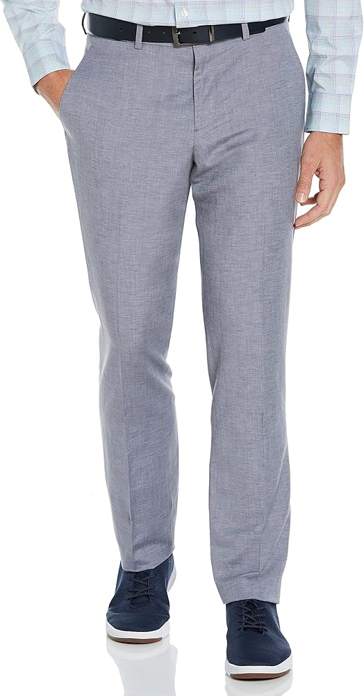 Perry Ellis Men's Big & Tall Linen Blend Textured Suit Pant