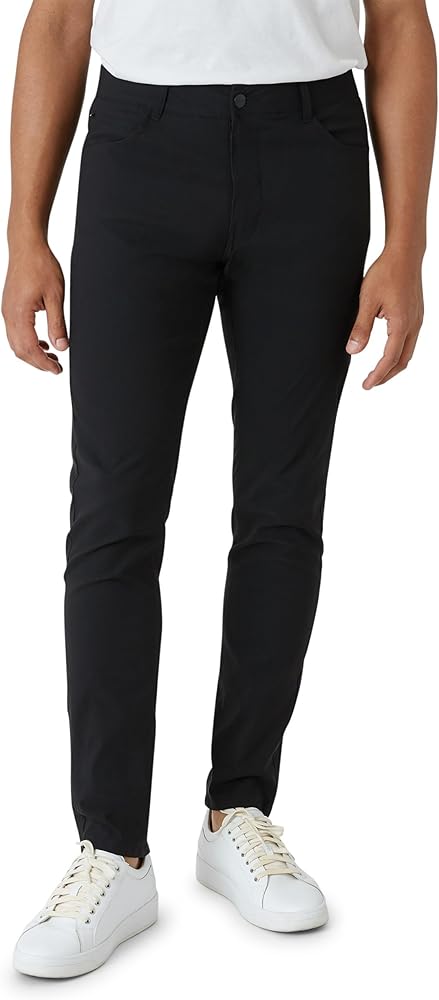 DKNY Mens Pants - Casual Skinny Fit Performance Tech Mens Stretch Pants