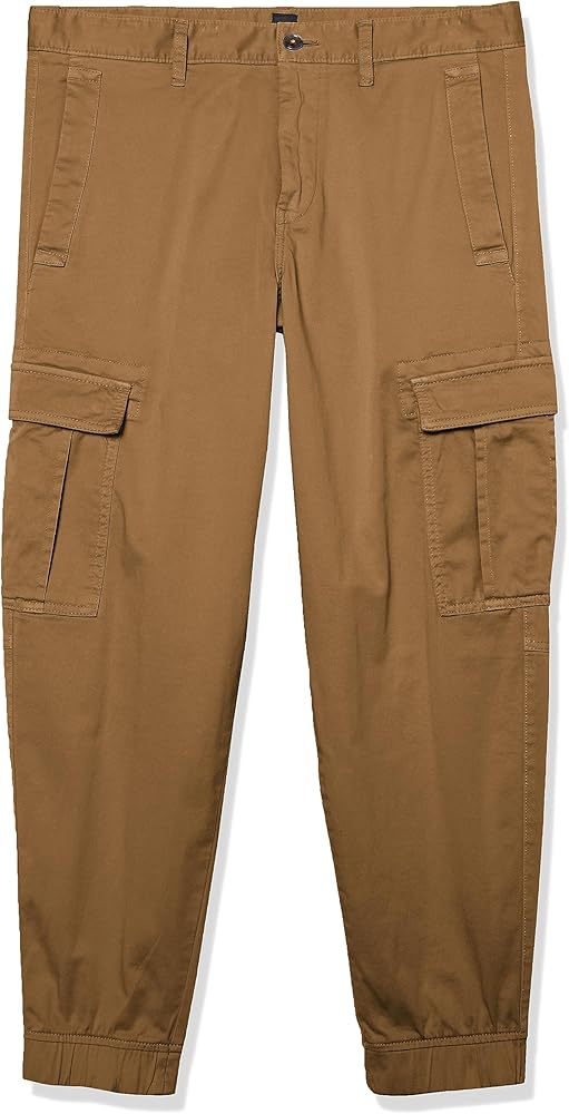 BOSS Men's Soft Cotton Twill Cargo Pocket Pants