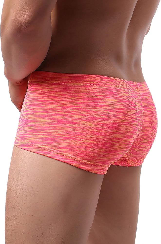 IKINGSKY Men's Pouch Boxer Briefs Stretch Shorts Underwear Colorful Bulge Trunk Underpanties