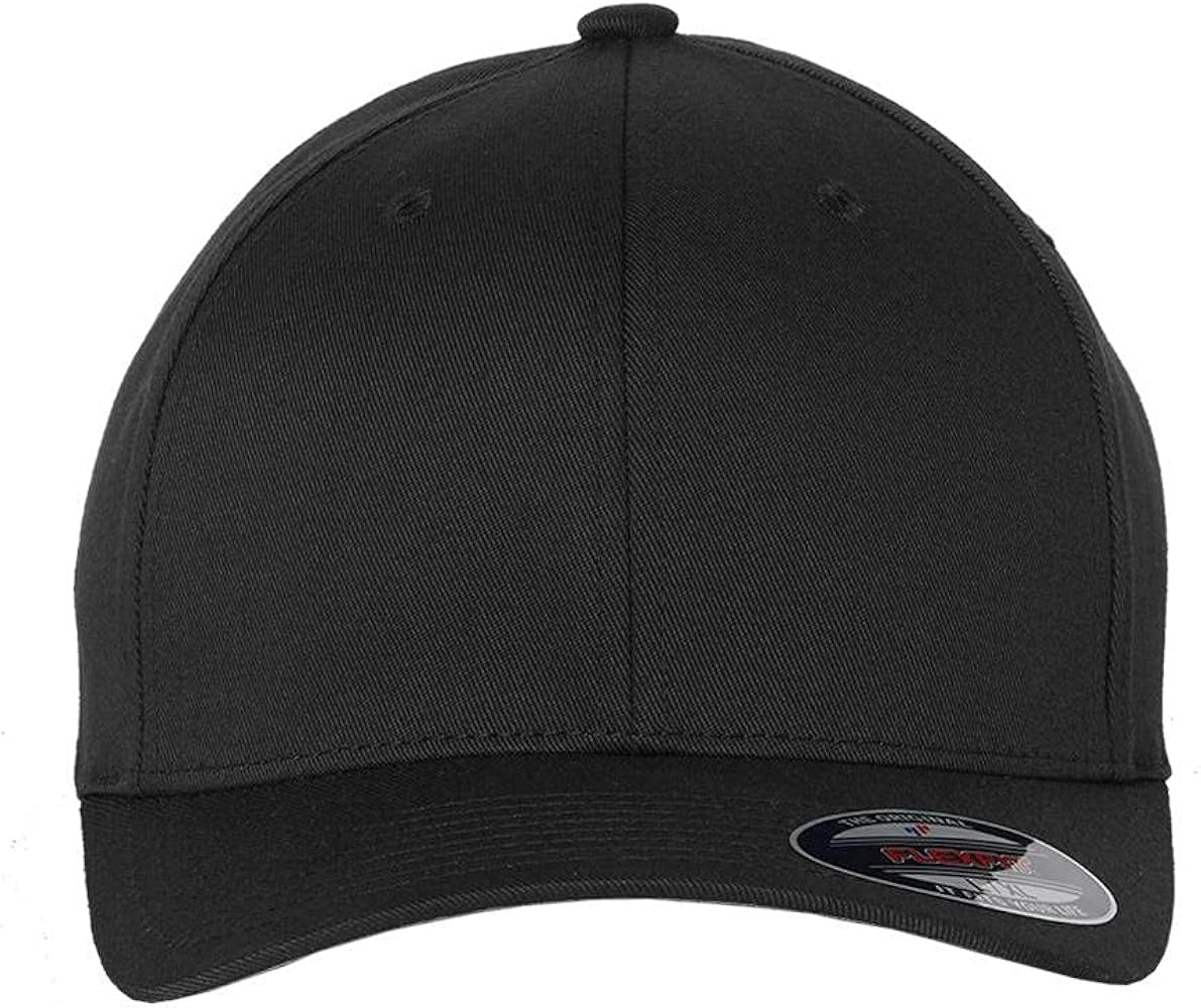 Flexfit 6277 Wooly Combed Twill Cap (Adult XXL (7 3/8" - 8"), Black)